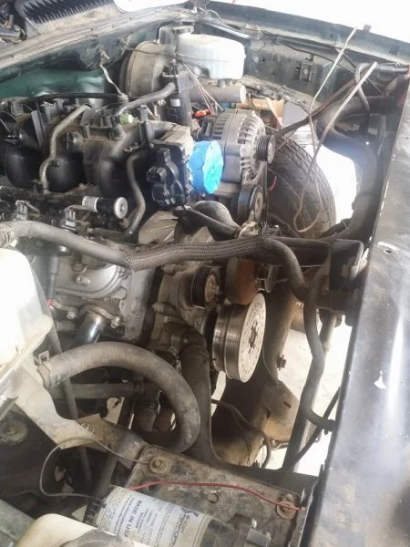 The engine bay was gutted out. Anything that was non-essential was removed.