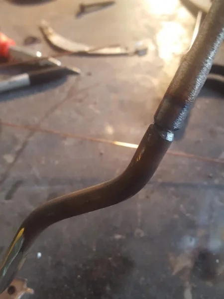 Cut apart junkyard pedal.
