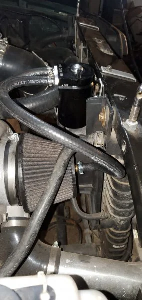 Mounting location for the catch can.