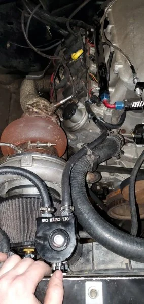 Air filter to catch can routing.