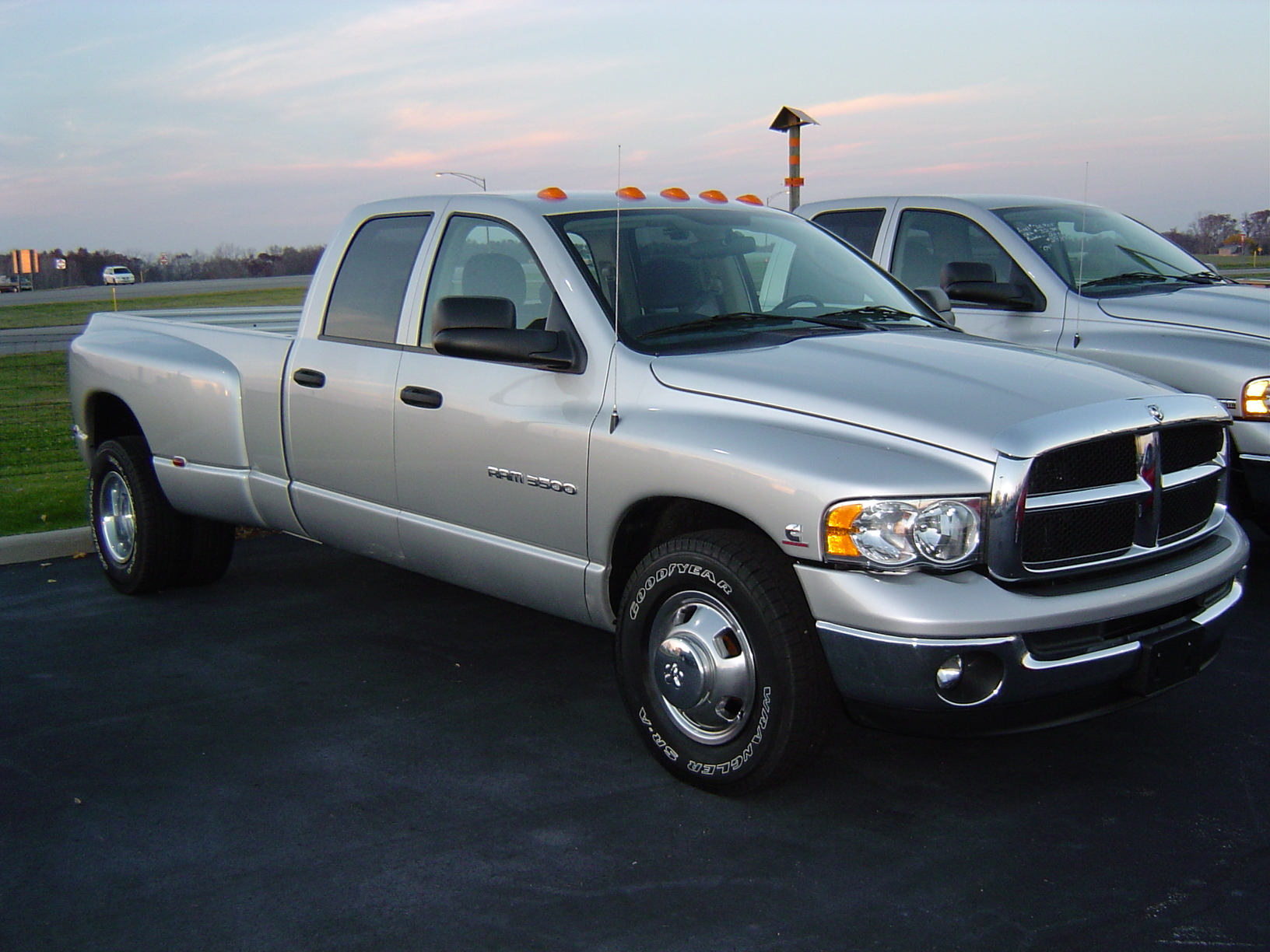 Image showing a silver 3rd generation 1-ton dodge ram dually.