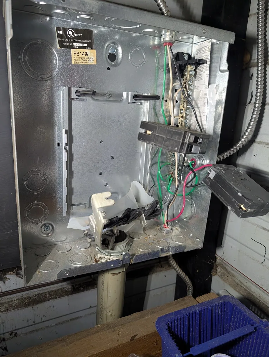 Garage subpanel damaged during trenching