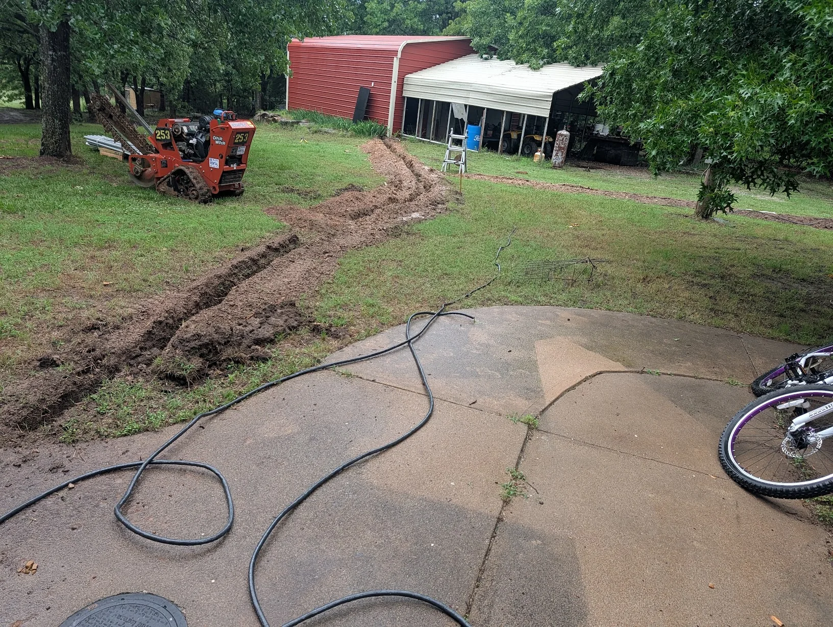 10-gauge 4-strand cable for the front gate