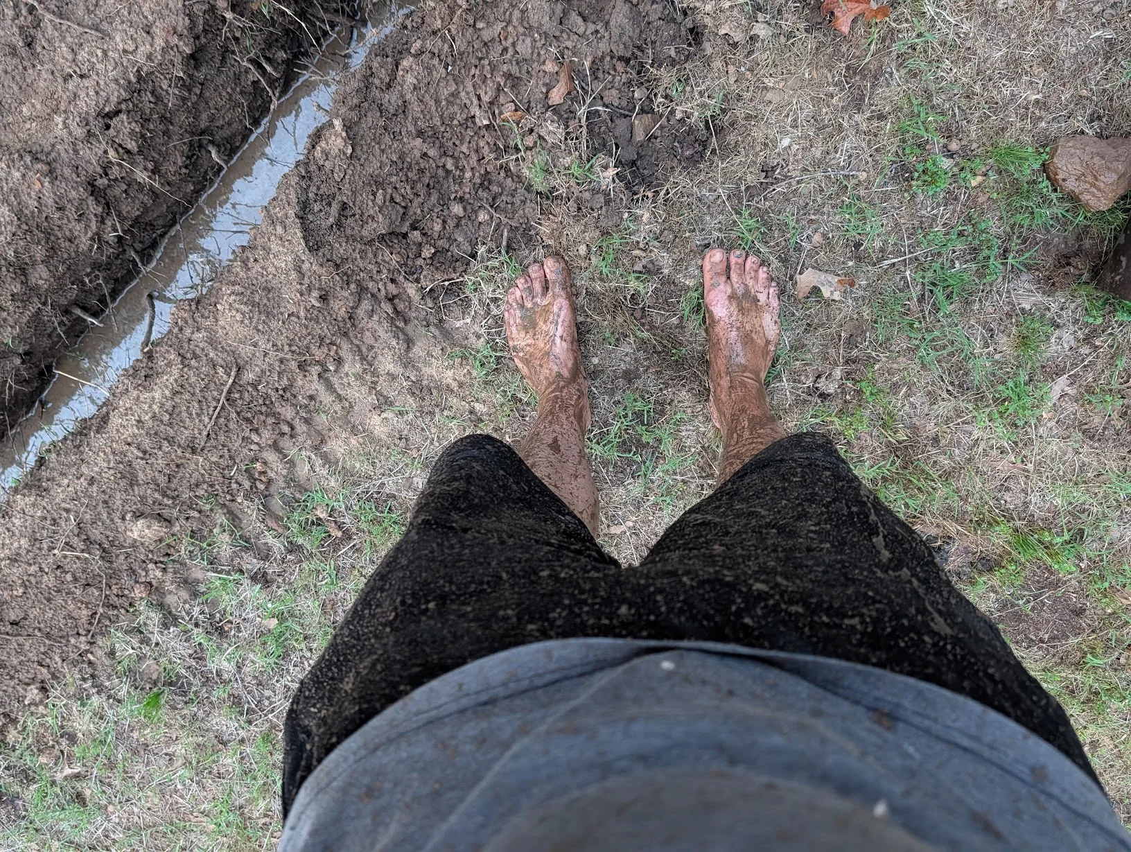 Muddy conditions from water boring