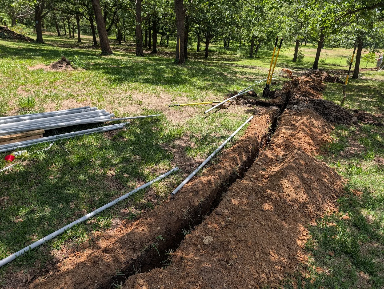 Gluing the 1" PVC conduit joints