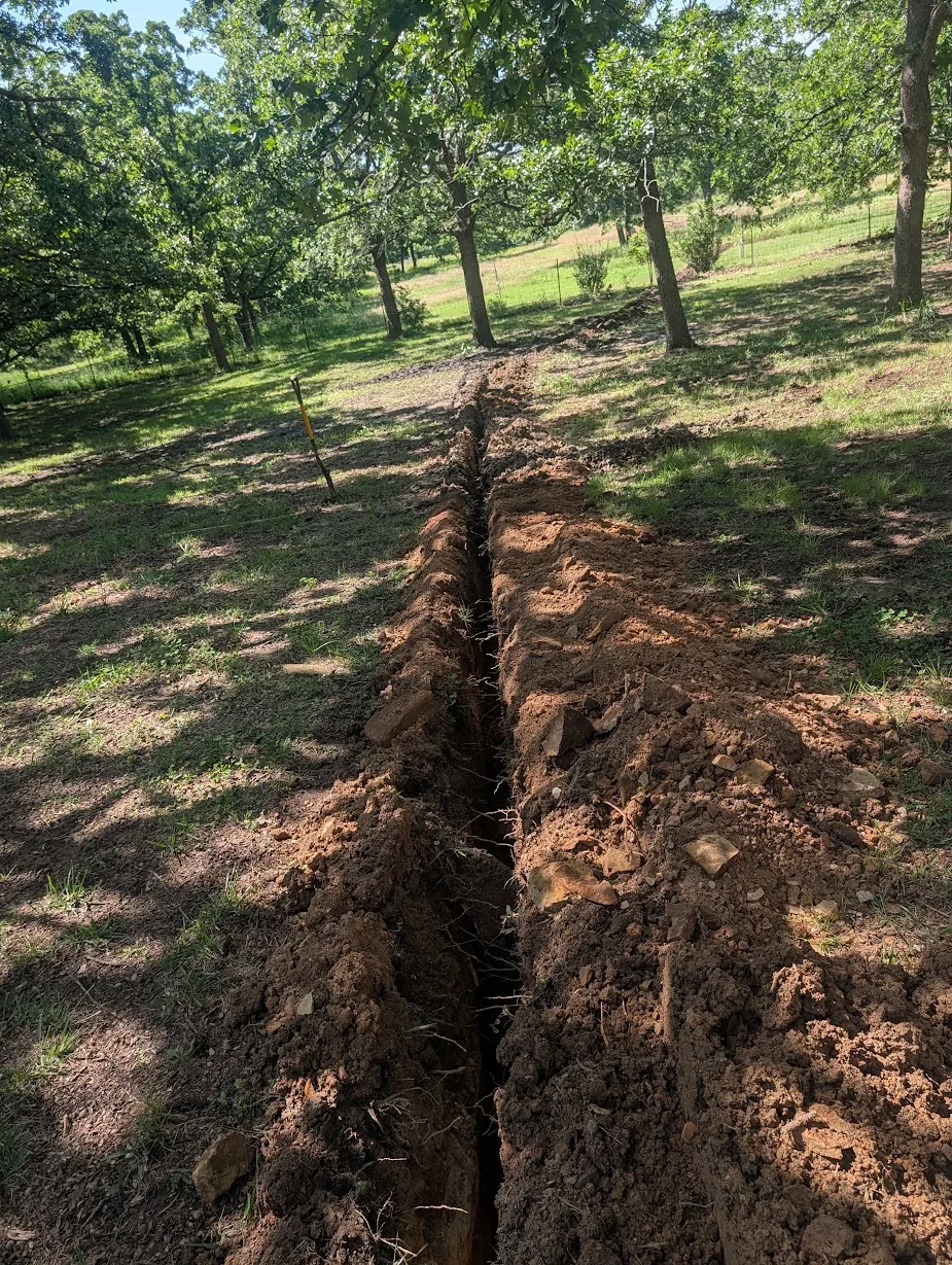 Completed 300ft trench out to the solar field