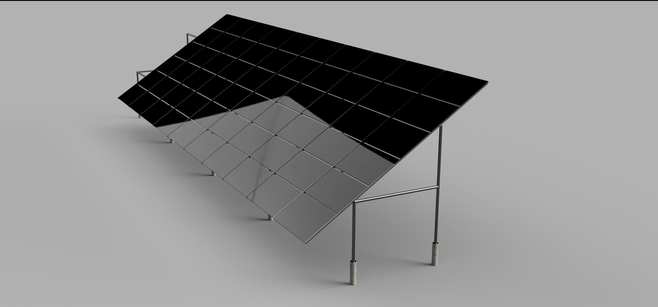 Angled render showing the rack from the low front side