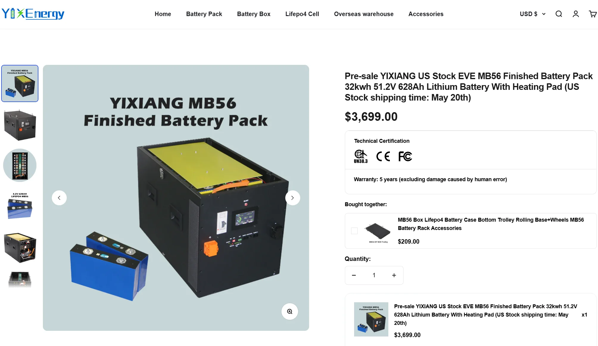 YIXIANG 32kwh battery pack on the shop floor