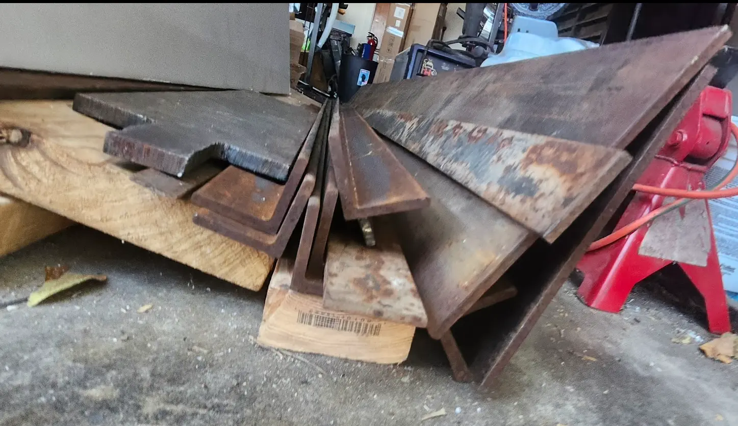 Some of the metal I gathered during the auction