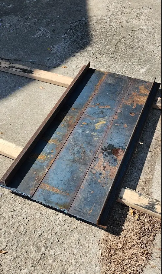 Image showing steel plate cut into sections