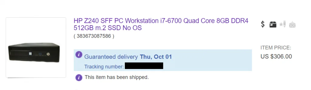 HP Z240 SFF with i7-6700, 8GB DDR4 ram, 512GB NVMe M.2 ssd for 306$ shipped, via eBay.