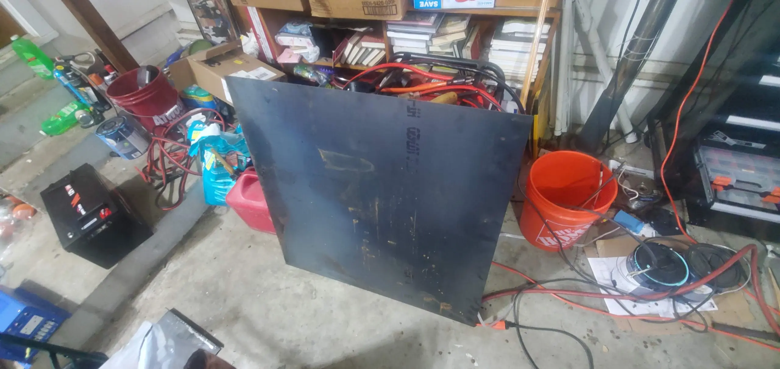 Steel sheet to make the backing panel.