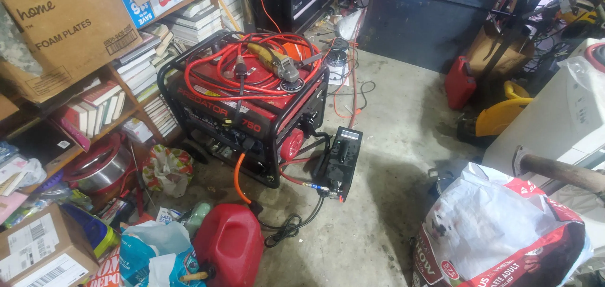 No 220v outlets in your garage? No problem! Use the generator.