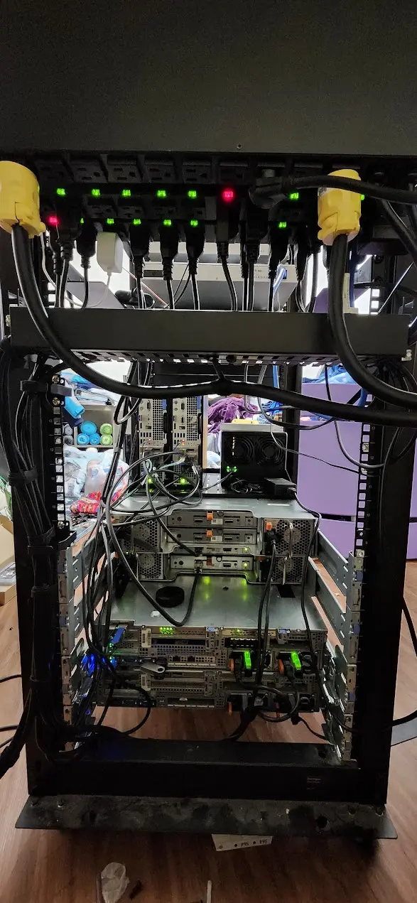 Picture of the bottom, rear of my rack