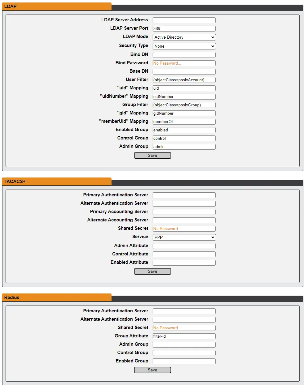 Authentication Options