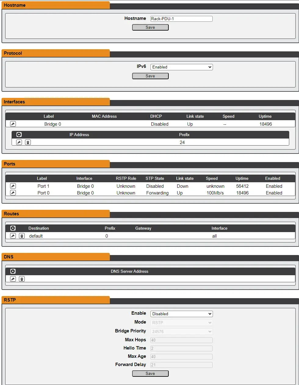 Networking Tab