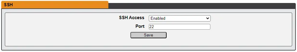 System > SSH