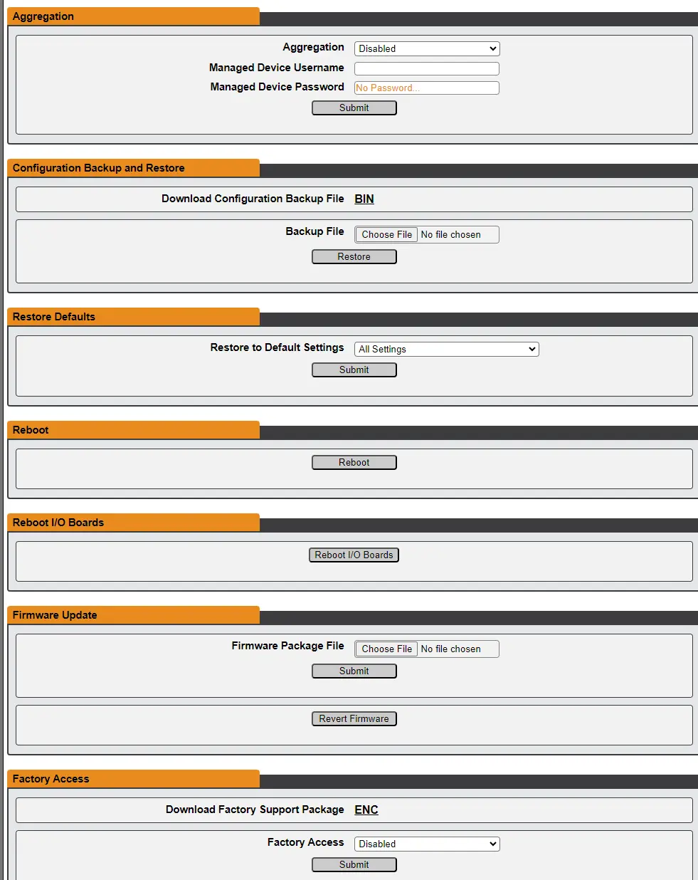 SYstem > Utilities Tab